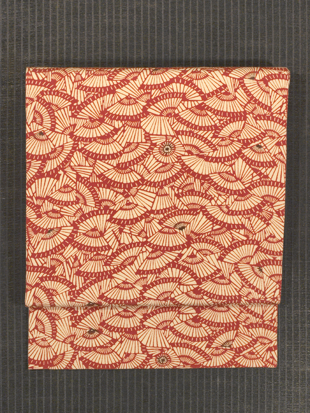 番傘文様 型染め 名古屋帯