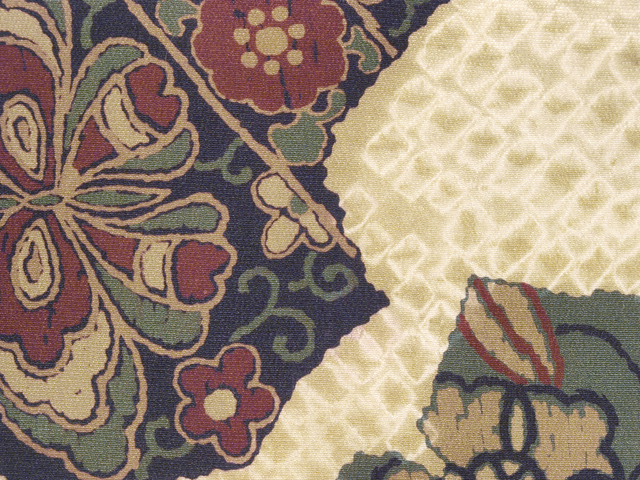 名古屋帯 鹿文様 帯のアトリエ花邑 hanamura 銀座 「鹿の子絞りに切りばめ文様 絞りに型