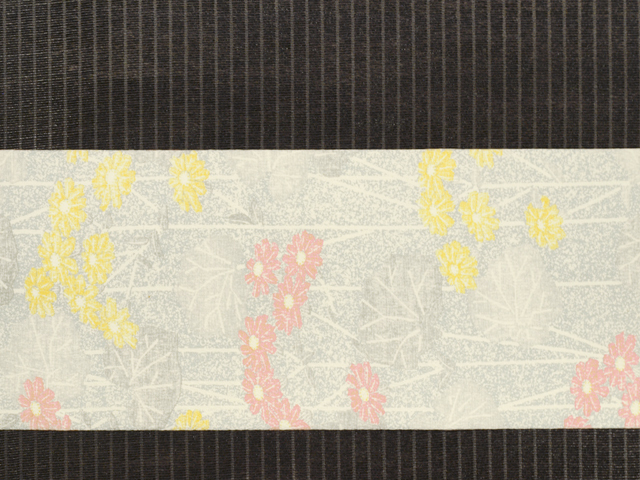 帯のアトリエ花邑 hanamura 銀座 「石蕗（つわぶき）文様 型染め