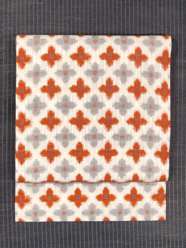 織りの開き名古屋帯 渦巻く 