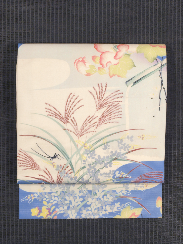 訪問着 染めの美しい花草模様 流水 叩き染 青磁色 K-2979 【公式通販】