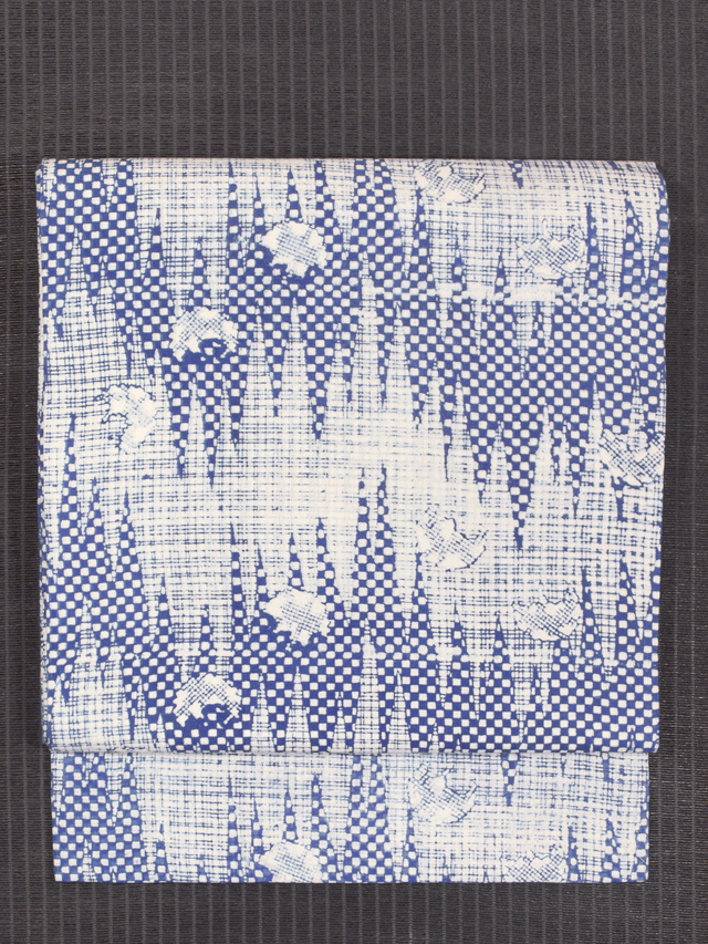 袋帯 雪輪模様 グラデーション 金糸 銀糸 着物 091w o （袋帯 雪輪模様  