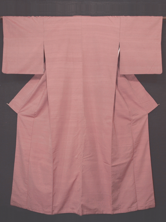 新品　美品　袷　正絹　結城紬　型染め　江戸更紗　訪問着　フルセット　柳煤竹色 夏物 夏結城 着物 着尺 反物 十日町 紗紬 100亀甲 百亀甲 黒地 風景