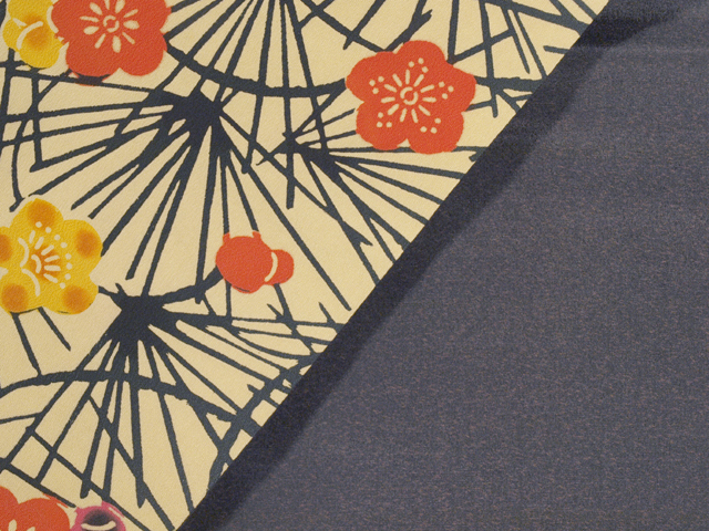帯のアトリエ花邑 hanamura 銀座店 「松に梅文様 型絵染 名古屋帯 」 