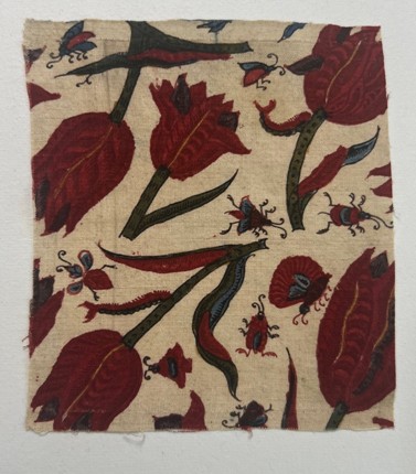 帯のアトリエ 花邑 hanamura 銀座 「唐花に虫の絵図 古渡更紗写し 絹  