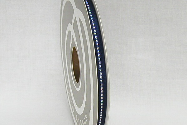 グリッターWサテン６ｍｍ　ネイビー