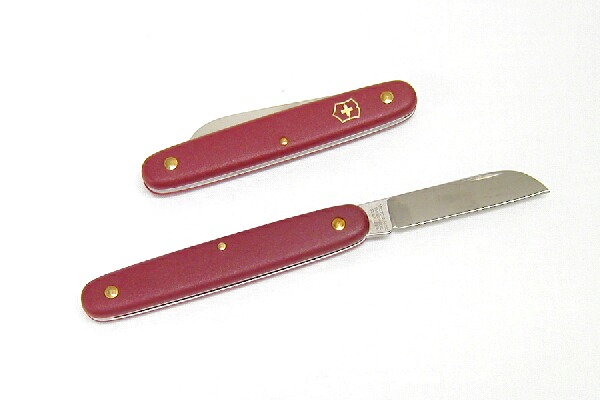 ナイフ　フローリストナイフ直刃　レッド