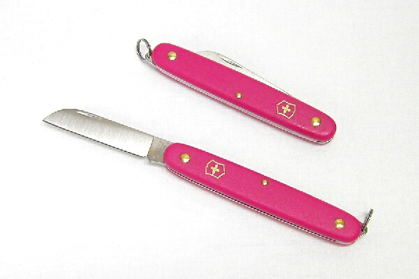 ナイフ フローリストナイフ直刃 ローズピンク