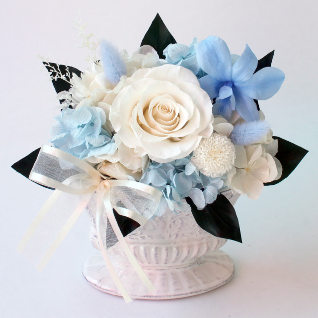 ほのか（ブルーS）/お悔み・お供え/プリザーブドフラワー【送料無料】