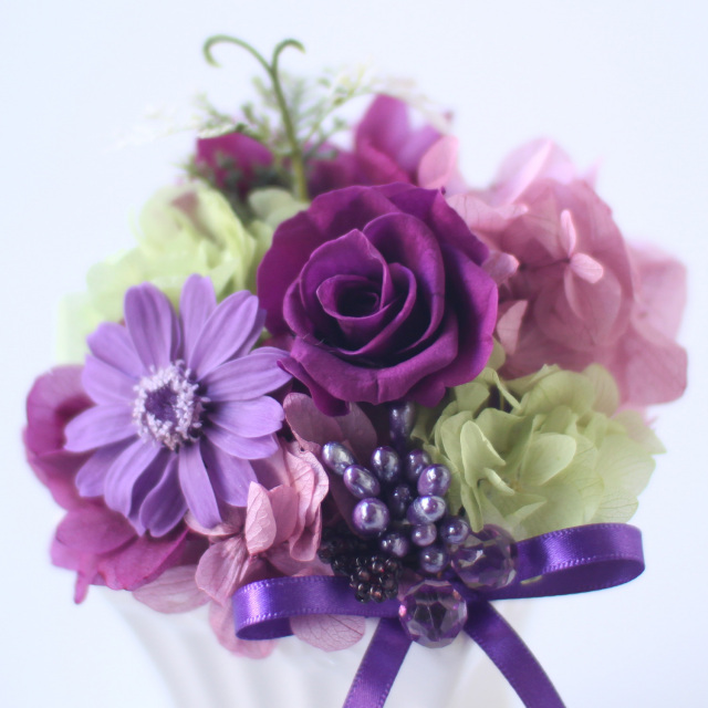 プリモ（紫系）/プリザーブドフラワー プリザーブドフラワーギフトの