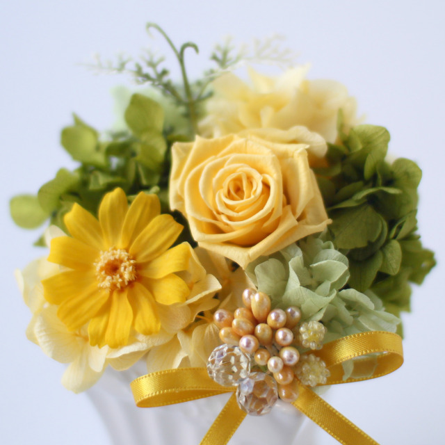 プリモ（黄色系）/プリザーブドフラワー プリザーブドフラワーギフトの