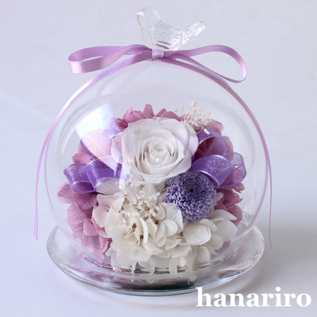 ドームすみれ/お悔み・お供え/プリザーブドフラワー プリザーブド  