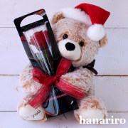 サンタのクマさんと一輪の薔薇【送料無料】