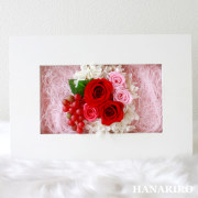 フレームアレンジ（赤ピンク）/プリザーブドフラワー【送料無料】