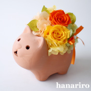 ネコさんアレンジ/プリザーブドフラワー【送料無料】