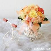三輪車アレンジ（黄色オレンジ）/プリザーブドフラワー【送料無料】