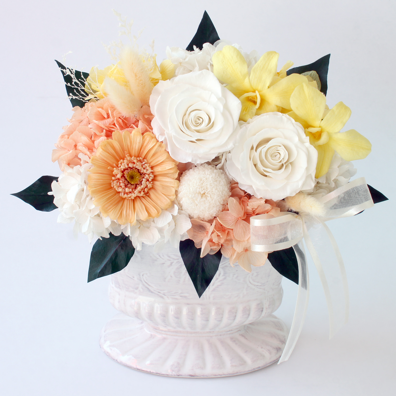 ほのか（黄色L）/お悔み・お供え/プリザーブドフラワー【送料無料】