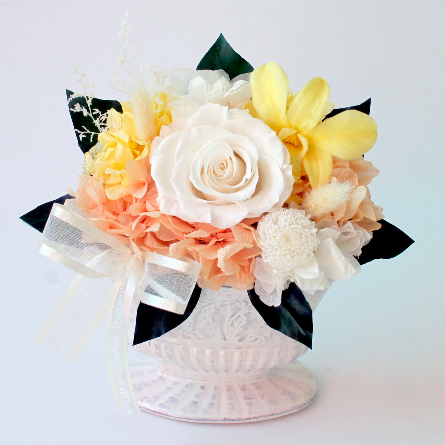 ほのか（黄色S）/お悔み・お供え/プリザーブドフラワー【送料無料】