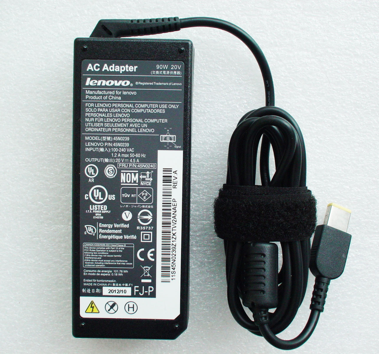 純正新品IBM LENOVO ACアダプター90W 20V(45N0240）国内発送