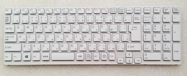 キーボード:新品SONY PC等用(V133830BJ3,白,149167711JP)国内発送