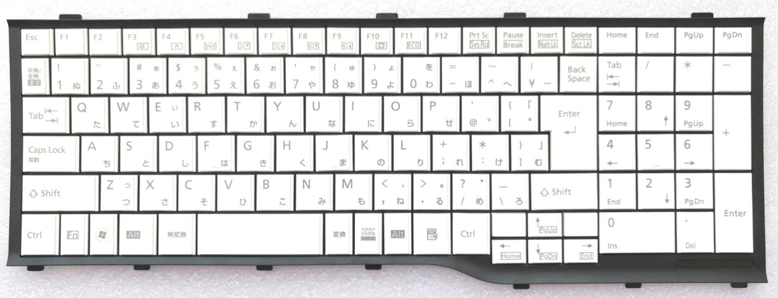 キーボード:新品富士通 LIFEBOOK AH532等用(MP-11L50J03D851,CP586334-01,フレーム付,白)国内発送