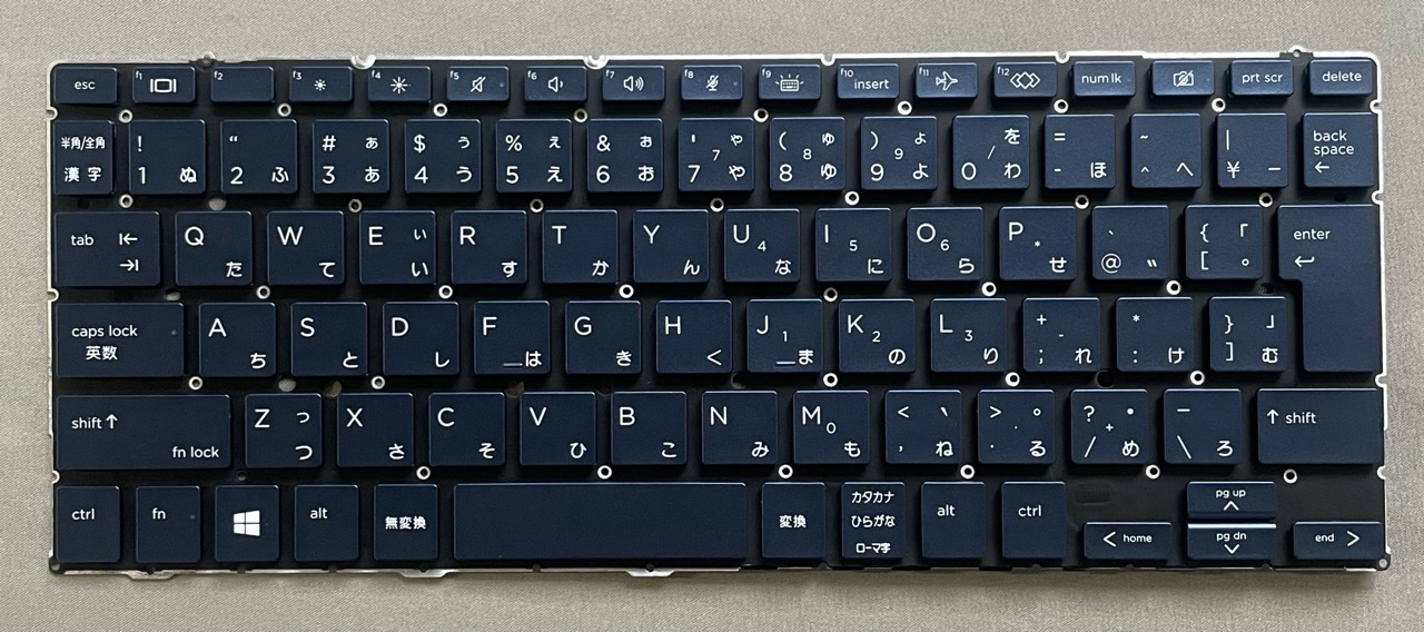 純正新品 HP Elite Dragonfly G2 等用 バックライト付き日本語キーボード M16290-291 国内発送