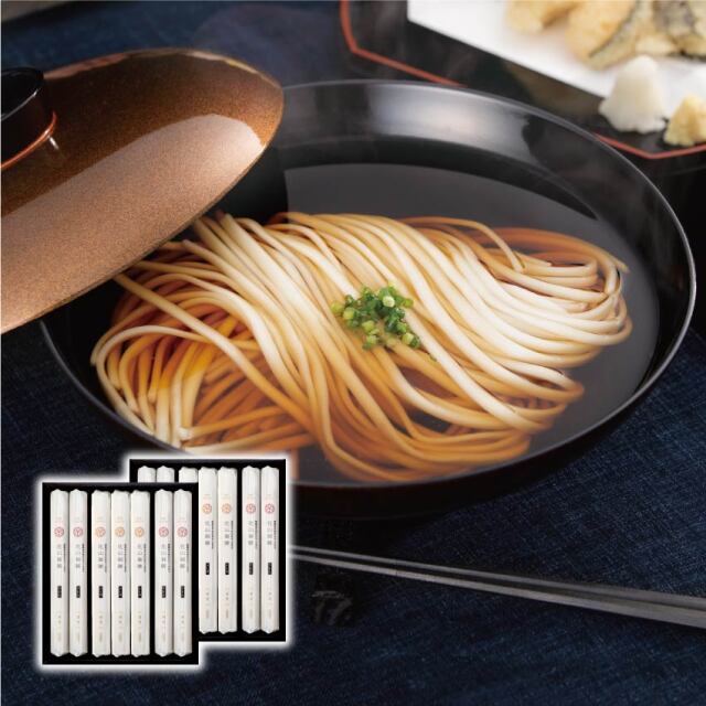 花山御膳 うどん、ひも川 14把詰合せ（GM-14）【化粧箱入りギフト