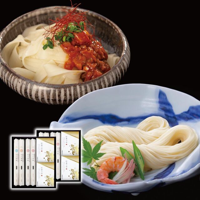 gym-8t 花山御膳 夏 うどん ひやむぎ ひもかわ 8把 つゆ付き