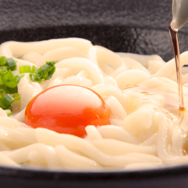 つゆ調理イメージ 釜玉うどん