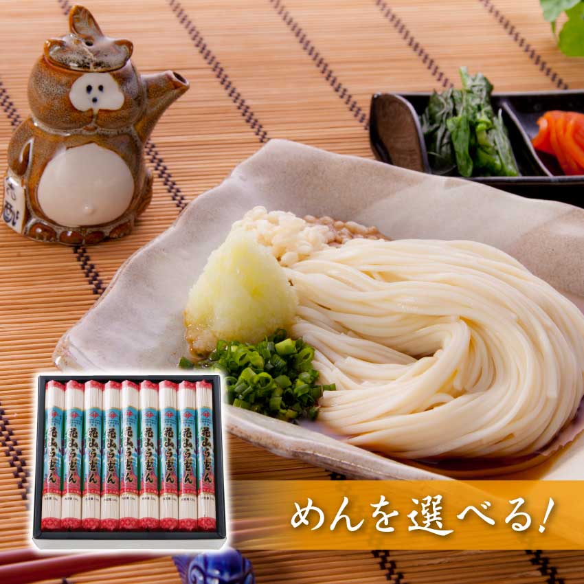 めんを選べる 昔ながらの特製花山うどんギフト 9把入【 うどん ひも