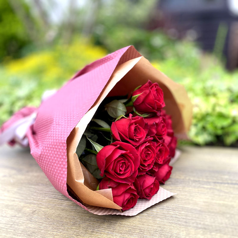 プロポーズのバラ―12本 【ローズブーケ12本 -12の誓い-12本のバラの