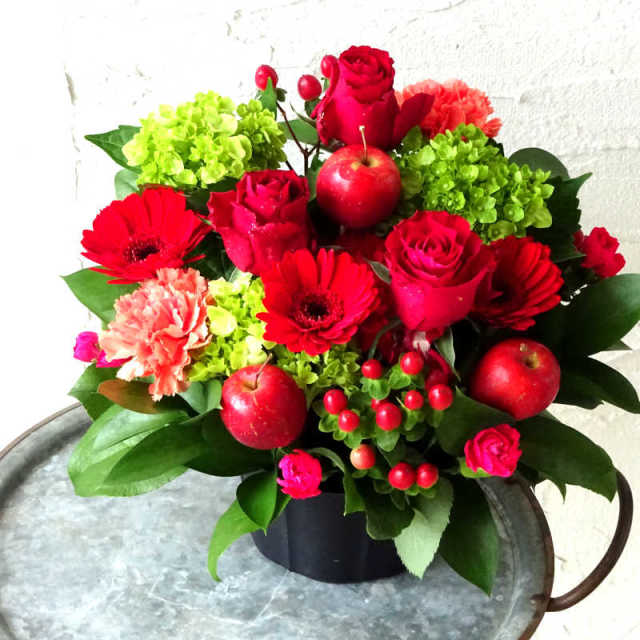 フラワーアレンジ(red)