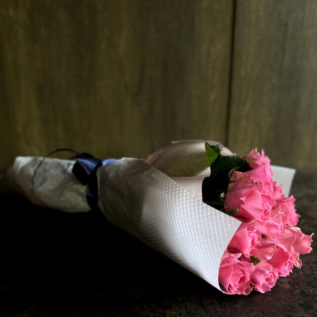 プロポーズのバラ―12本 【ローズブーケ12本 -12の誓い-バラの花束 pink