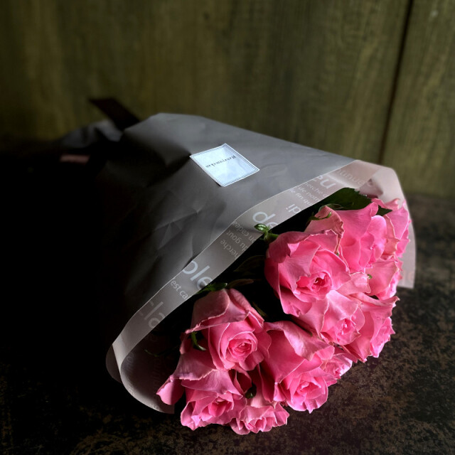 プロポーズのバラ―12本 【ローズブーケ12本 -12の誓い-バラの花束 pink