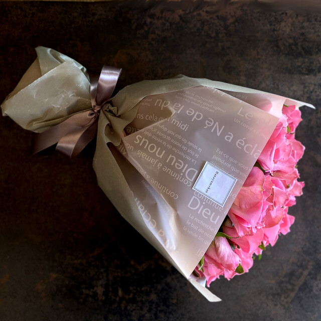 プロポーズの花束 【33本のバラの花束－生まれ変わっても愛する－pink