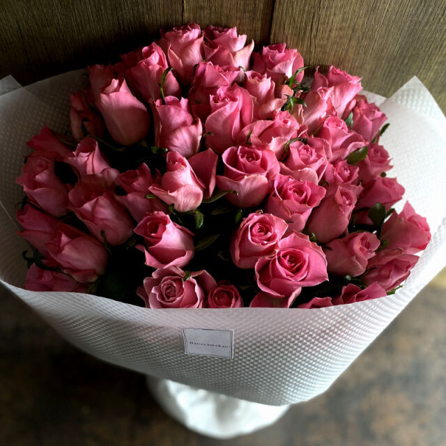 プロポーズの花束 【44本のバラの花束－不変の愛を誓う－pink】 岐阜の