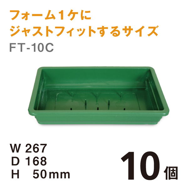 フローラルトレー　FT-10C　【10個】￥185　W267×D168×H50mm フォーム1ケにジャストフィットするサイズ