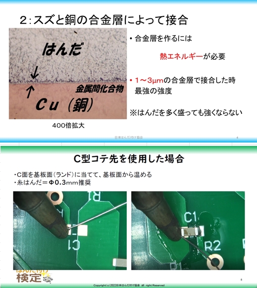 はんだ付け初級検定用ｅラーニングと　実技試験教材（5セット入り）