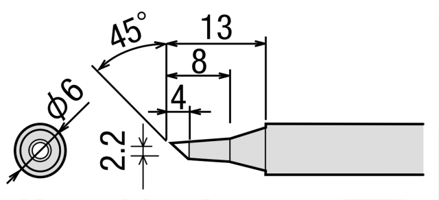 goot製　交換コテ先　２BC