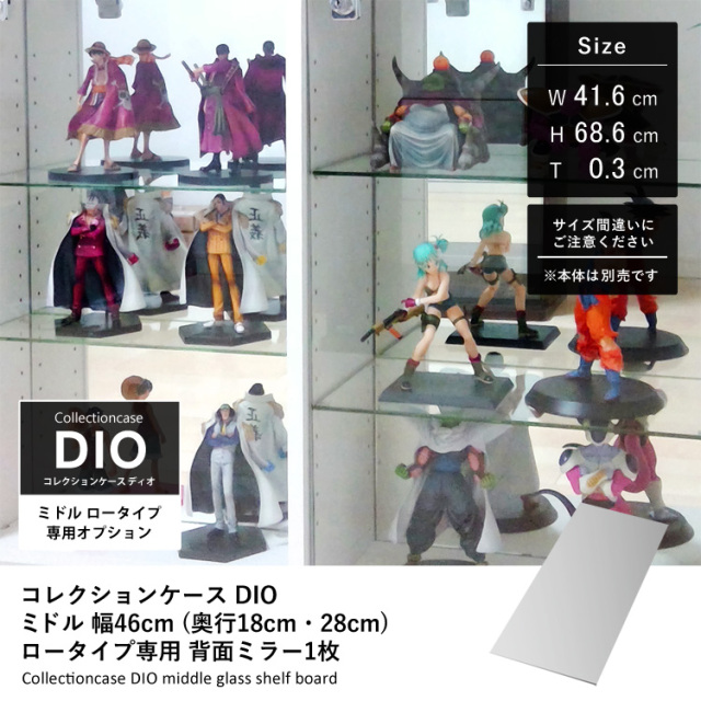 オプション]コレクションケース DIO ミドル 幅46cm ロータイプ