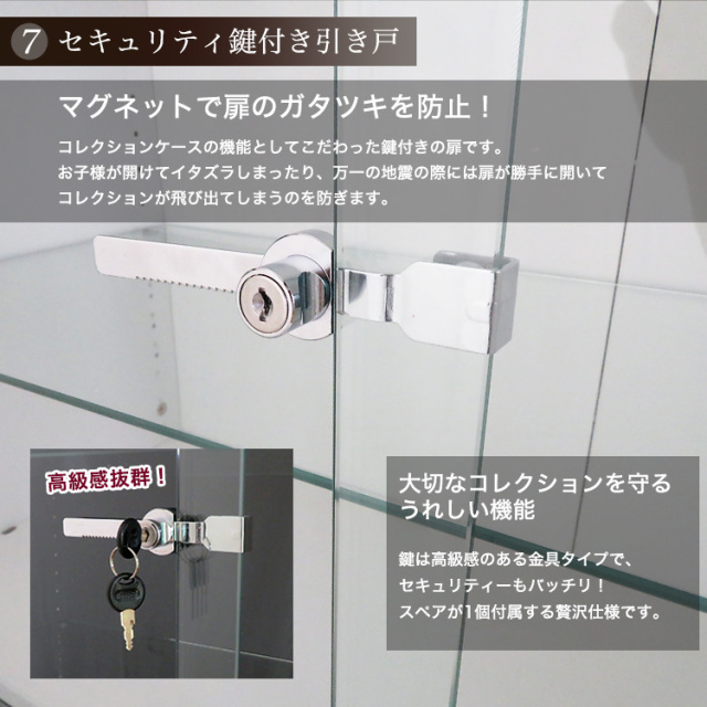 オプション]コレクションケース DIO 引き戸 ワイド ロータイプ