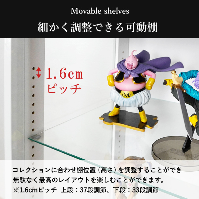 セット品] コレクションラック DIO 側面ガラスタイプ ミドル