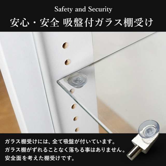 ガラスの壁掛け セット品] コレクションラック DIO 側面ガラスタイプ ミドル ハイ