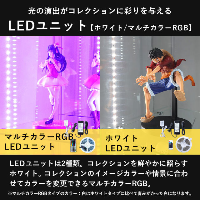 ガラスコレクションケース ルミグス LUMIGS ミドル ロータイプ 背面