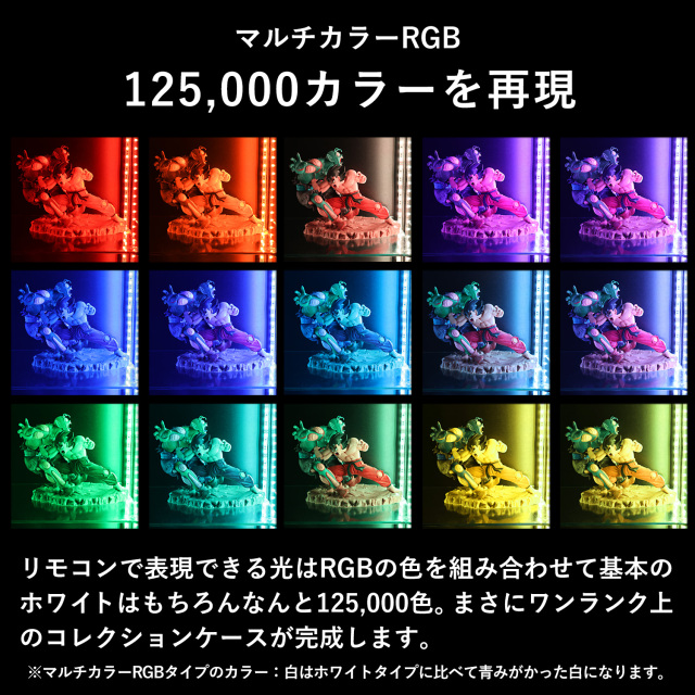 ガラスコレクションケース ルミグス LUMIGS ミドル ロータイプ 背面