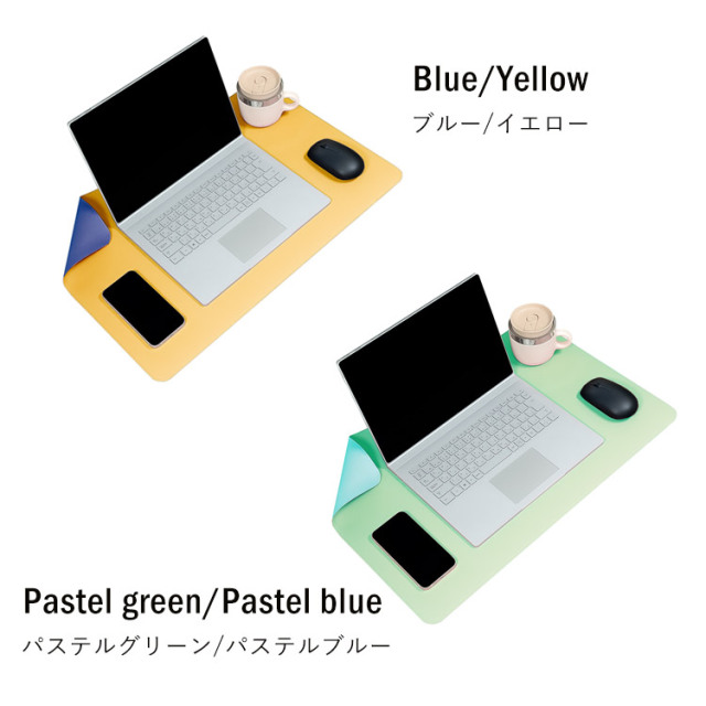 リバーシブルデスクマット 60cm 40cm 大型 レザー パソコンマット