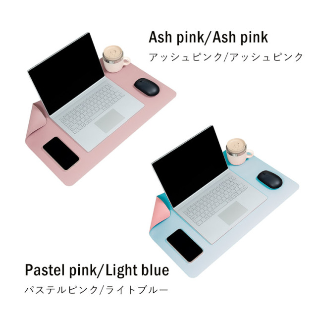 リバーシブルデスクマット 60cm 40cm 大型 レザー パソコンマット