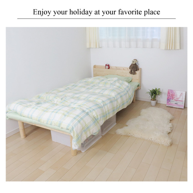 フィンランド産 パインウッドシリーズMANTY オプション 布団も置けるフラットベッド専用宮のみ ダブル イメージ1