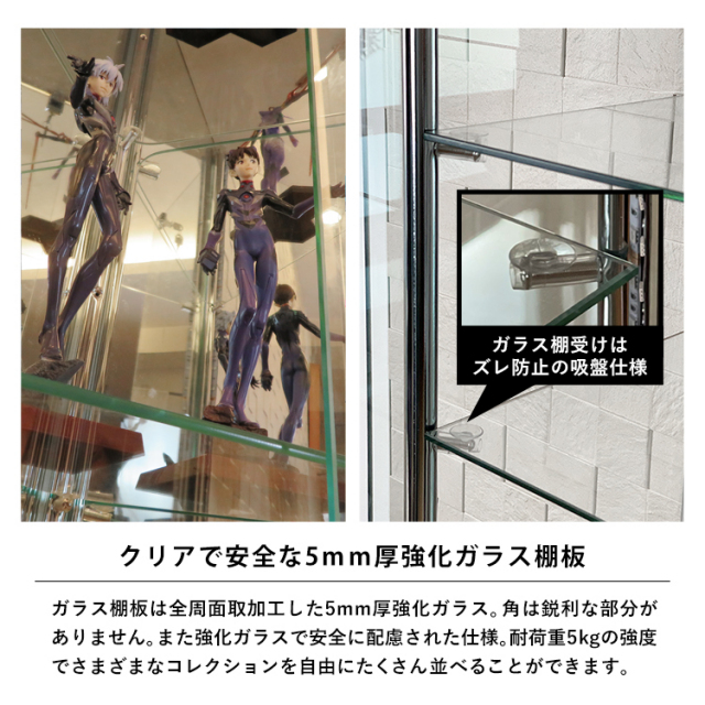 オプション] ガラスコレクションケース JONY スリム専用 追加