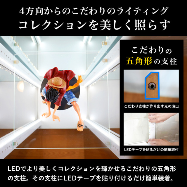 オプション] ライティングガラスコレクションケース Giorno ジョルノ
